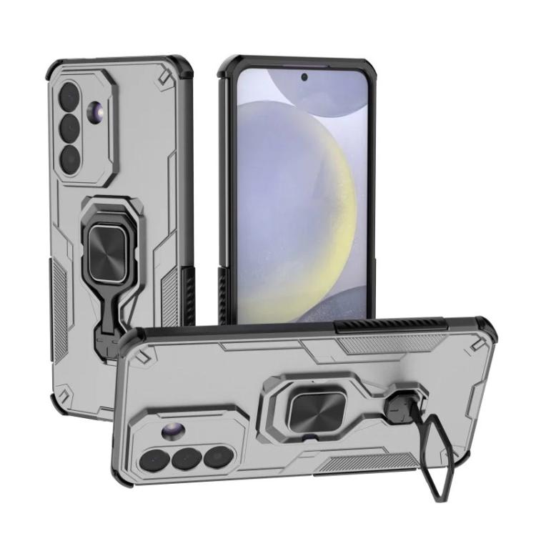 For Galaxy A16 4G / 5G WANLONFENG Metal Kickstand Phone Case with Screen Protector