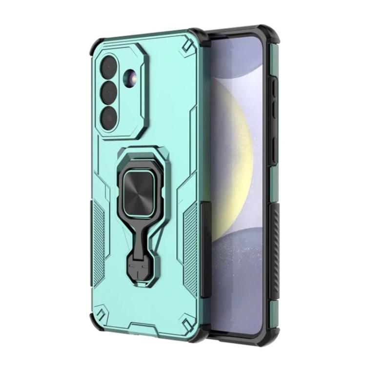 For Galaxy A37 5G WANLONFENG Metal Kickstand Phone Case with Screen Protector