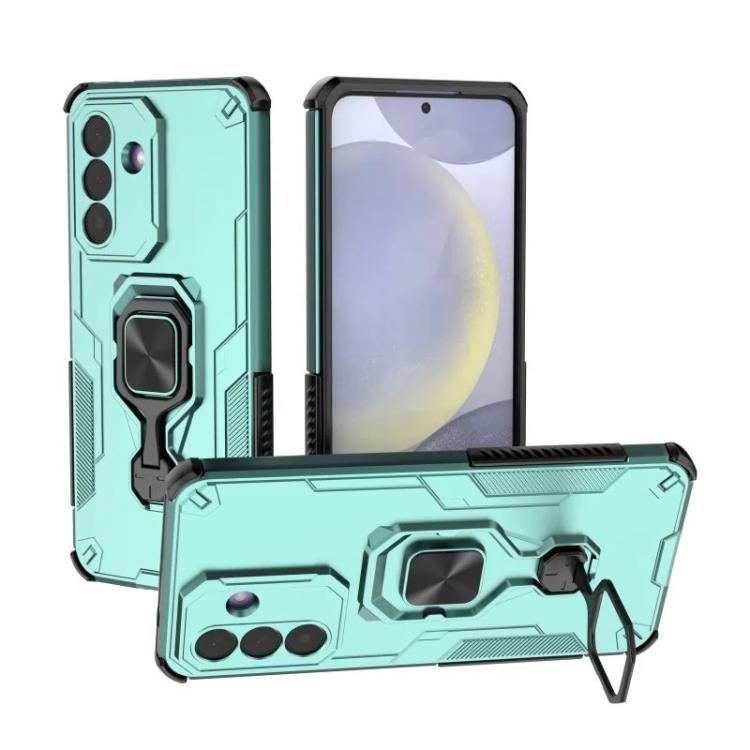 For Galaxy A55 5G WANLONFENG Metal Kickstand Phone Case with Screen Protector