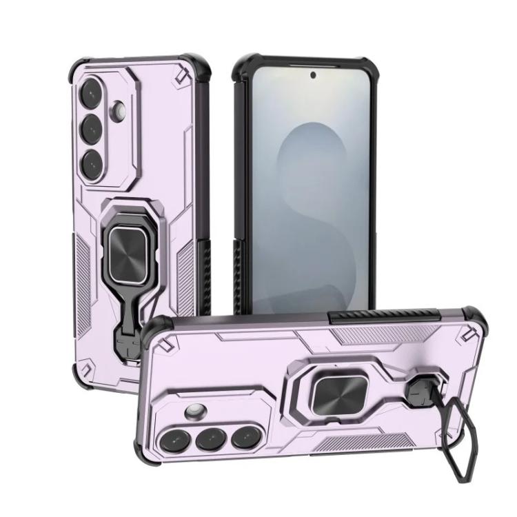 For Galaxy A55 5G WANLONFENG Metal Kickstand Phone Case with Screen Protector