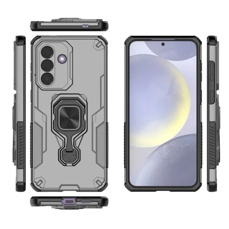 For Galaxy A56 5G WANLONFENG Metal Kickstand Phone Case with Screen Protector