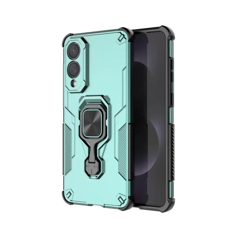 For Galaxy S25 Edge 5G WANLONFENG Metal Kickstand Phone Case with Screen Protector