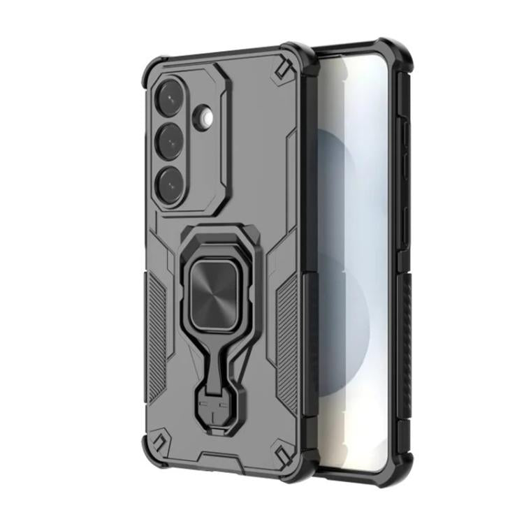 For Galaxy S26 5G WANLONFENG Metal Kickstand Phone Case with Screen Protector