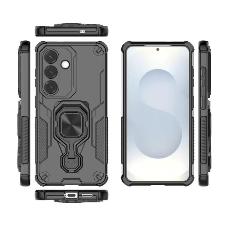 For Galaxy S26 5G WANLONFENG Metal Kickstand Phone Case with Screen Protector