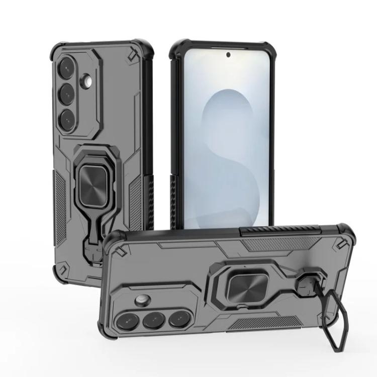 For Galaxy S26 5G WANLONFENG Metal Kickstand Phone Case with Screen Protector