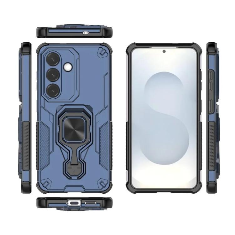 For Galaxy S26 5G WANLONFENG Metal Kickstand Phone Case with Screen Protector