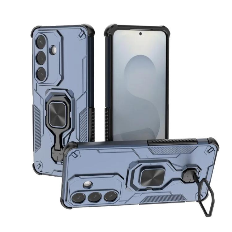 For Galaxy S26 5G WANLONFENG Metal Kickstand Phone Case with Screen Protector