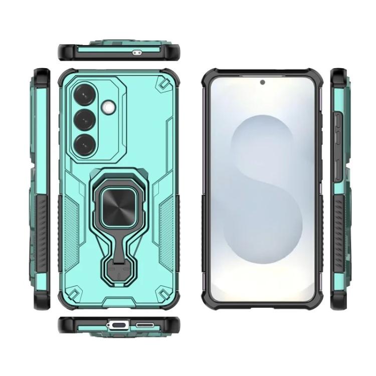 For Galaxy S26 5G WANLONFENG Metal Kickstand Phone Case with Screen Protector