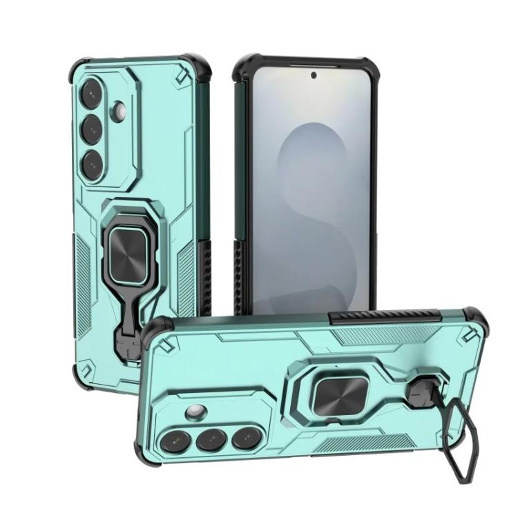For Galaxy S26 5G WANLONFENG Metal Kickstand Phone Case with Screen Protector
