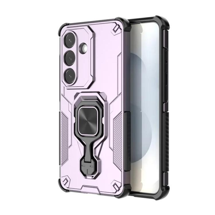 For Galaxy S26 5G WANLONFENG Metal Kickstand Phone Case with Screen Protector