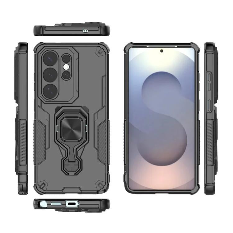 For Galaxy S26 Ultra 5G WANLONFENG Metal Kickstand Phone Case with Screen Protector