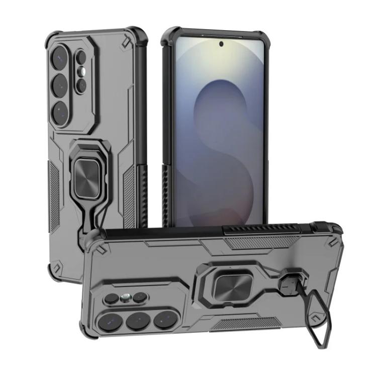 For Galaxy S26 Ultra 5G WANLONFENG Metal Kickstand Phone Case with Screen Protector