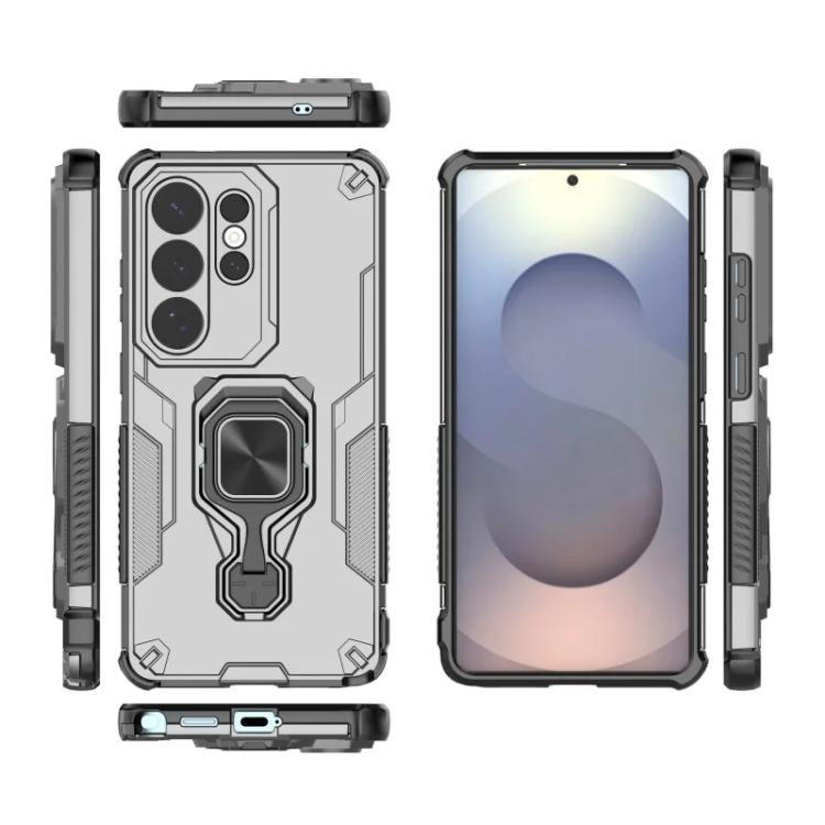 For Galaxy S26 Ultra 5G WANLONFENG Metal Kickstand Phone Case with Screen Protector