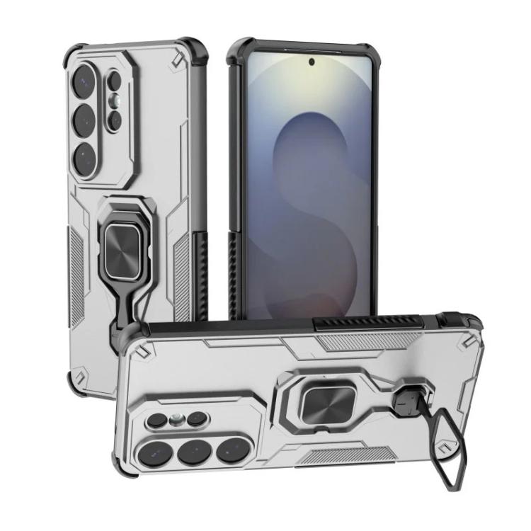 For Galaxy S26 Ultra 5G WANLONFENG Metal Kickstand Phone Case with Screen Protector