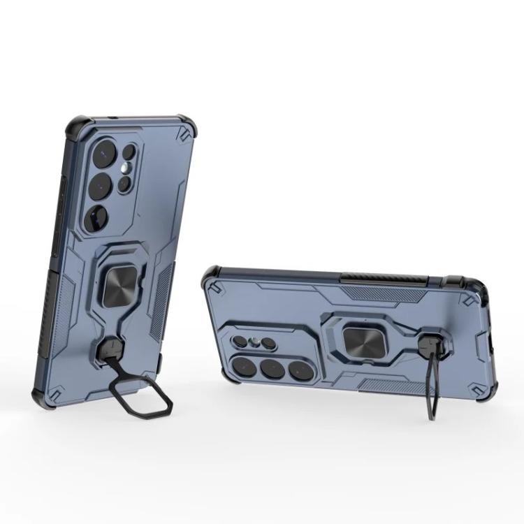 For Galaxy S26 Ultra 5G WANLONFENG Metal Kickstand Phone Case with Screen Protector