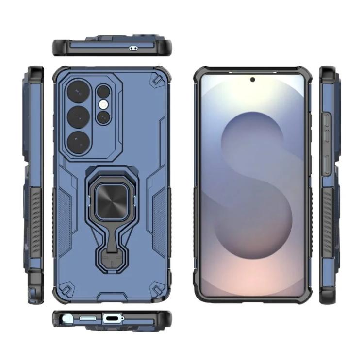 For Galaxy S26 Ultra 5G WANLONFENG Metal Kickstand Phone Case with Screen Protector