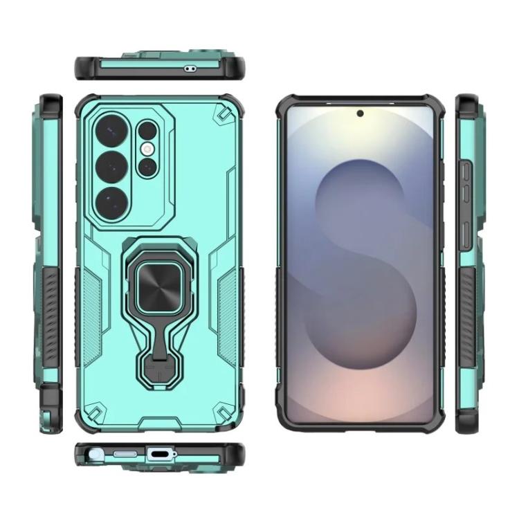 For Galaxy S26 Ultra 5G WANLONFENG Metal Kickstand Phone Case with Screen Protector