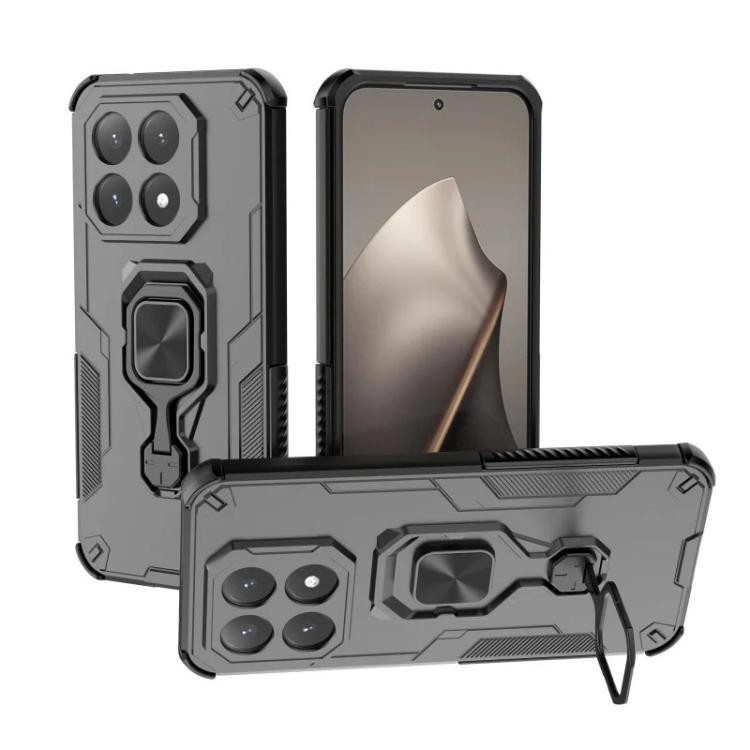 For Xiaomi 15T 5G WANLONFENG Metal Kickstand Phone Case with Screen Protector