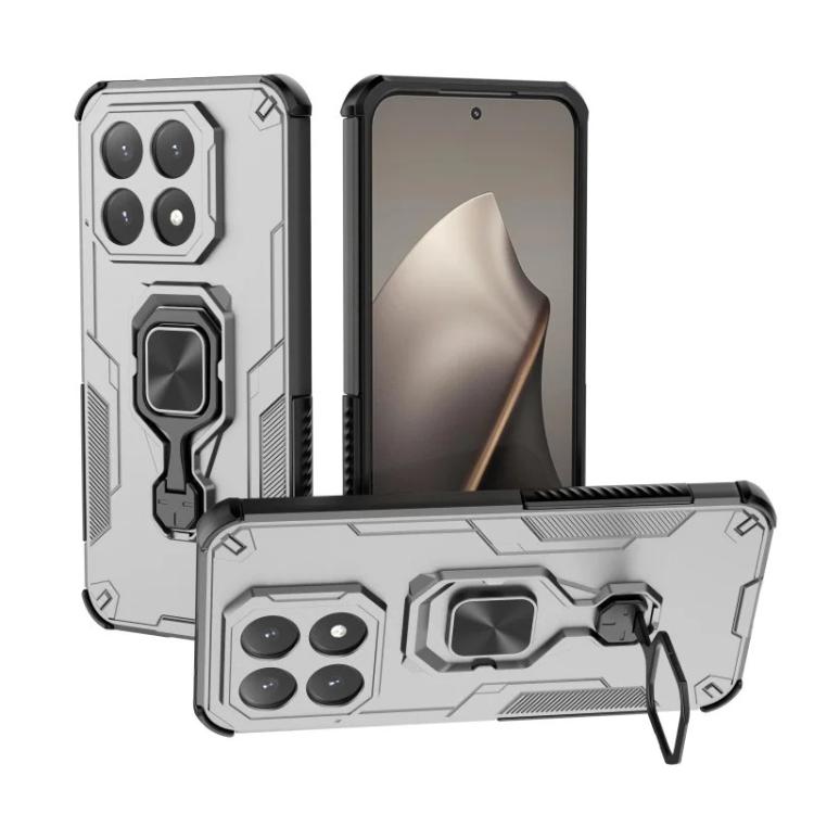 For Xiaomi 15T 5G WANLONFENG Metal Kickstand Phone Case with Screen Protector
