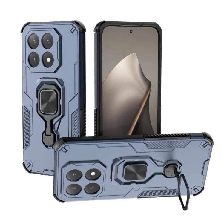 For Xiaomi 15T 5G WANLONFENG Metal Kickstand Phone Case with Screen Protector