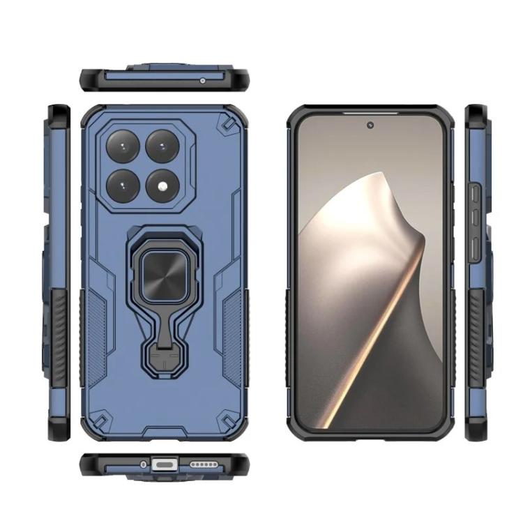 For Xiaomi 15T 5G WANLONFENG Metal Kickstand Phone Case with Screen Protector