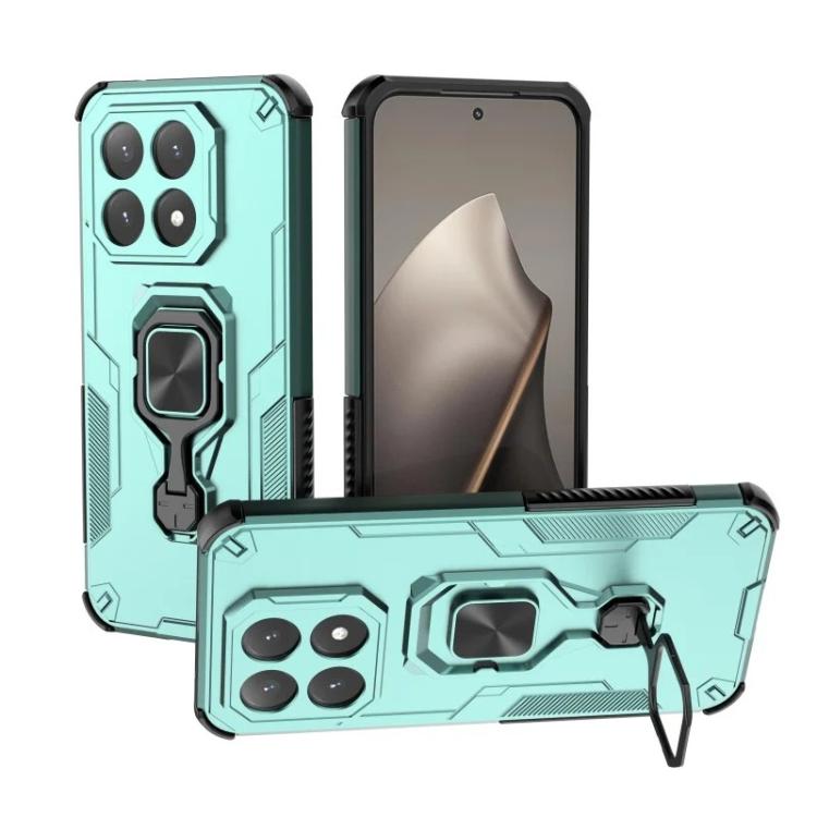 For Xiaomi 15T 5G WANLONFENG Metal Kickstand Phone Case with Screen Protector