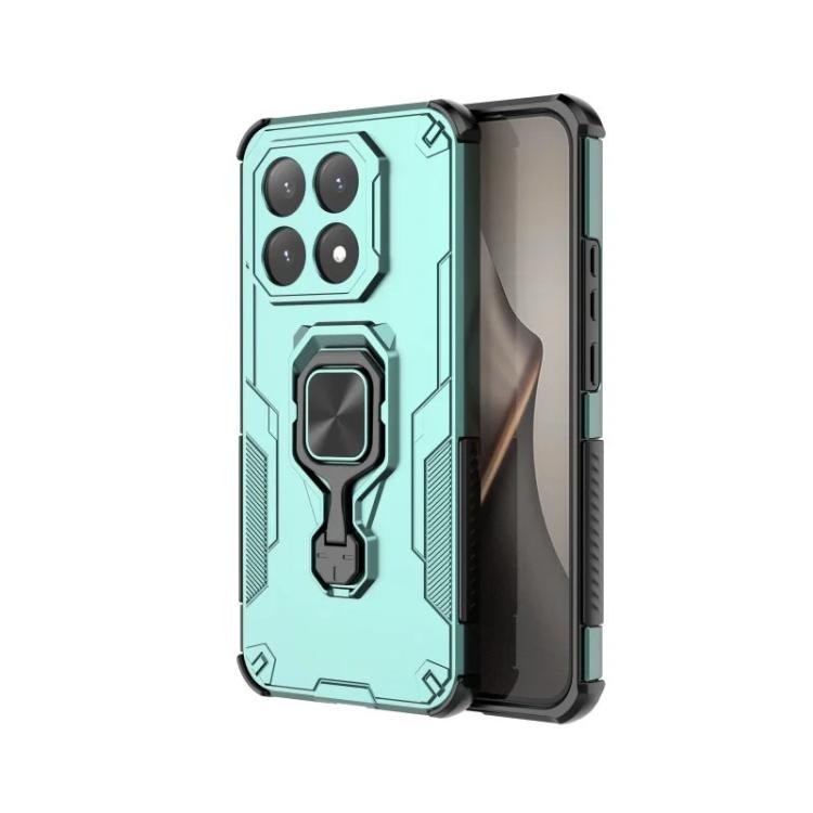 For Xiaomi 15T 5G WANLONFENG Metal Kickstand Phone Case with Screen Protector