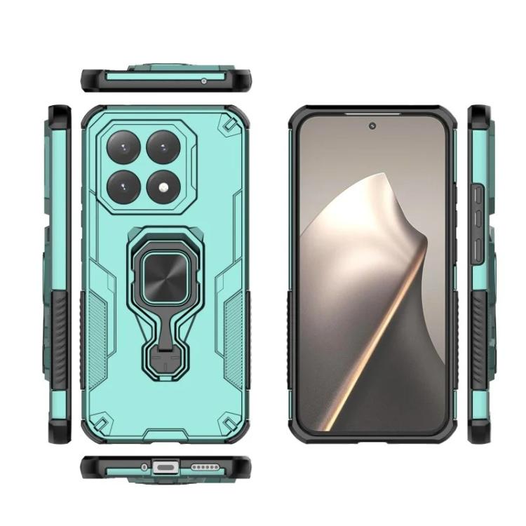 For Xiaomi 15T 5G WANLONFENG Metal Kickstand Phone Case with Screen Protector
