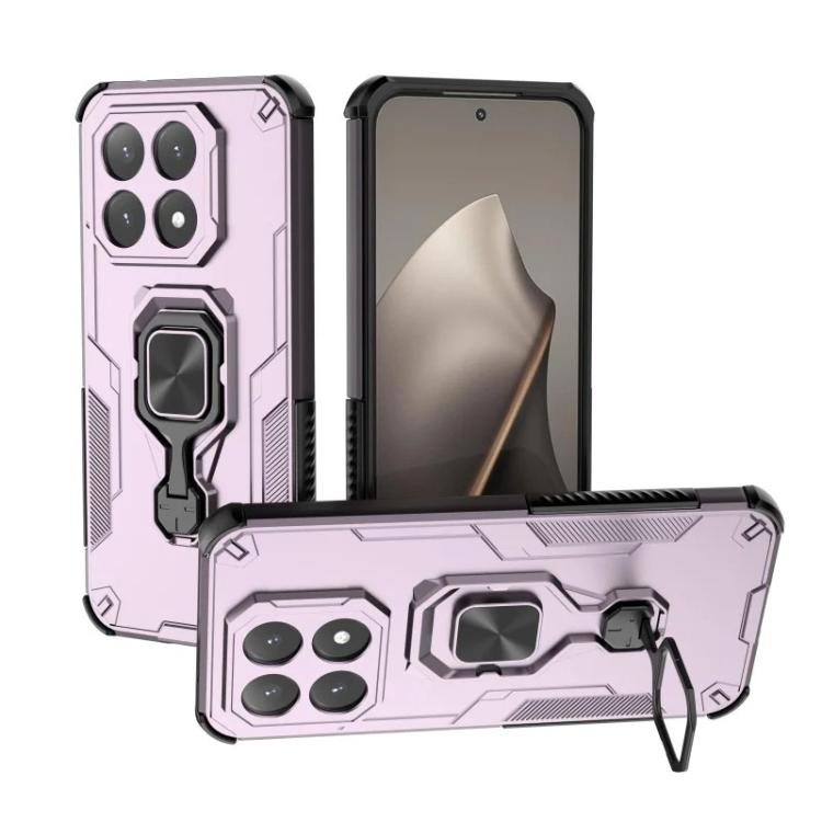 For Xiaomi 15T 5G WANLONFENG Metal Kickstand Phone Case with Screen Protector