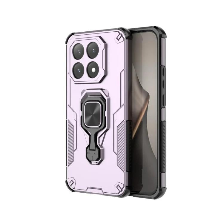 For Xiaomi 15T 5G WANLONFENG Metal Kickstand Phone Case with Screen Protector