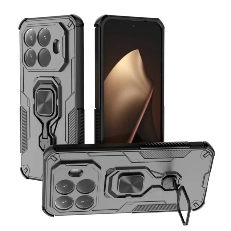 For Xiaomi 15T Pro 5G WANLONFENG Metal Kickstand Phone Case with Screen Protector