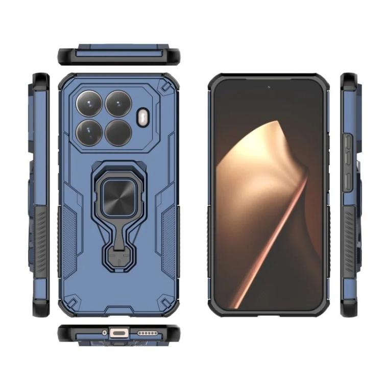 For Xiaomi 15T Pro 5G WANLONFENG Metal Kickstand Phone Case with Screen Protector
