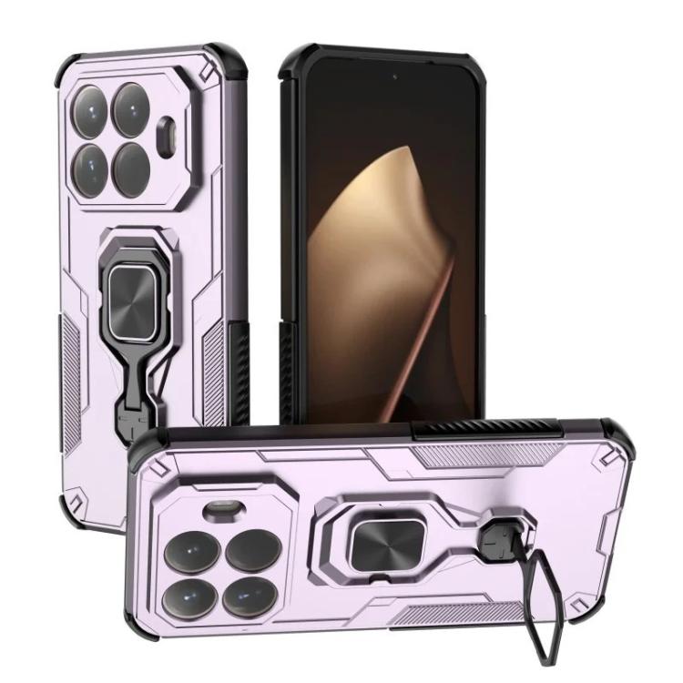 For Xiaomi 15T Pro 5G WANLONFENG Metal Kickstand Phone Case with Screen Protector