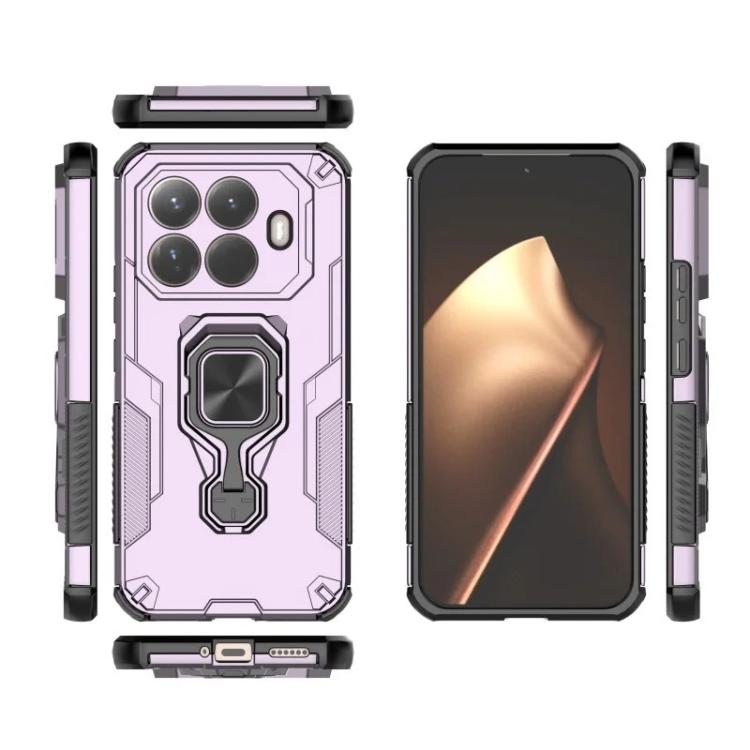 For Xiaomi 15T Pro 5G WANLONFENG Metal Kickstand Phone Case with Screen Protector