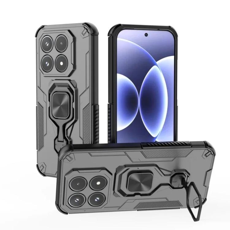 For Xiaomi 17 WANLONFENG Metal Kickstand Phone Case with Screen Protector