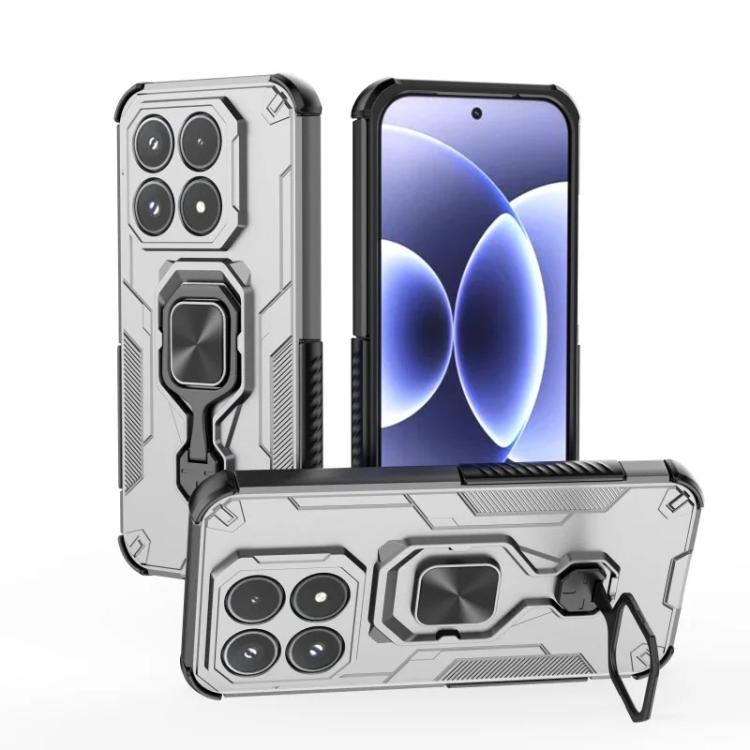 For Xiaomi 17 WANLONFENG Metal Kickstand Phone Case with Screen Protector