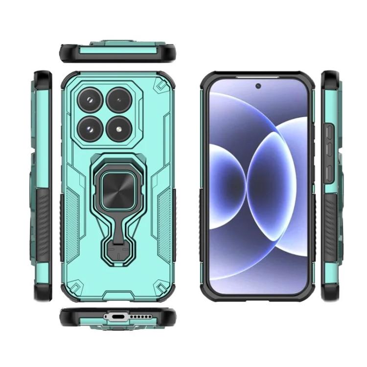 For Xiaomi 17 WANLONFENG Metal Kickstand Phone Case with Screen Protector