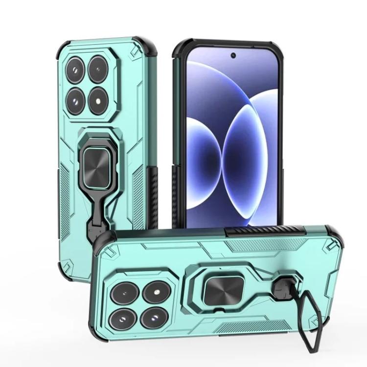 For Xiaomi 17 WANLONFENG Metal Kickstand Phone Case with Screen Protector