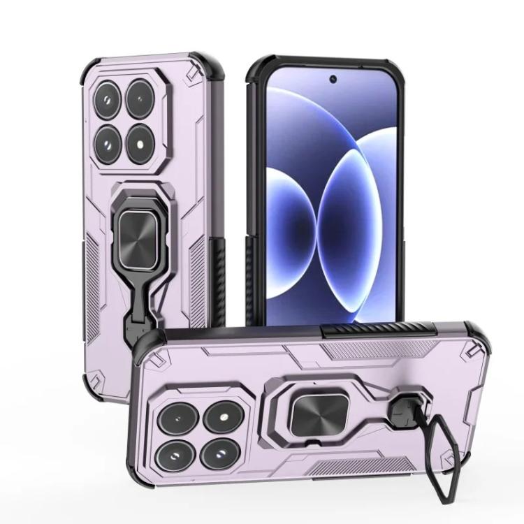 For Xiaomi 17 WANLONFENG Metal Kickstand Phone Case with Screen Protector