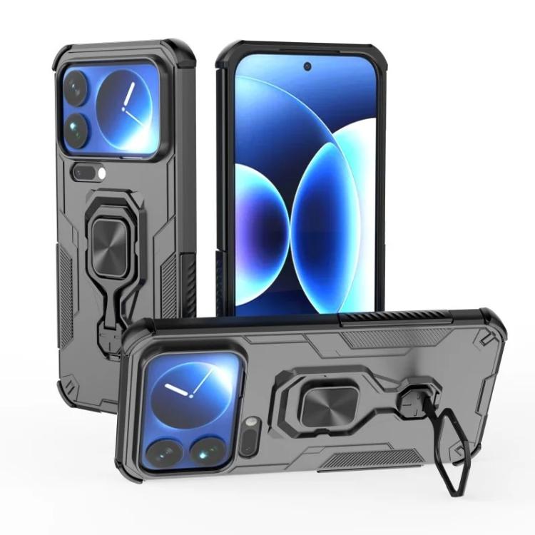 For Xiaomi 17 Pro WANLONFENG Metal Kickstand Phone Case with Screen Protector