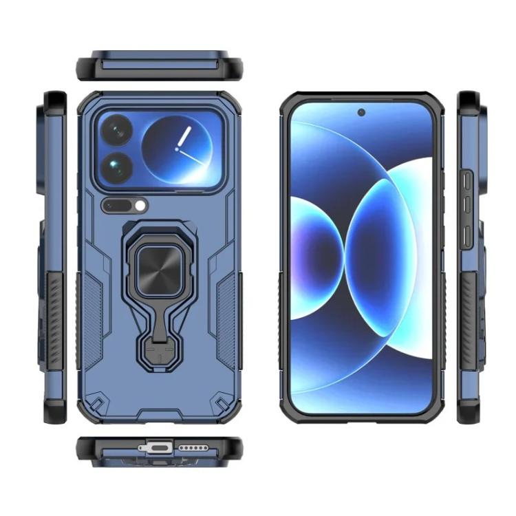 For Xiaomi 17 Pro WANLONFENG Metal Kickstand Phone Case with Screen Protector