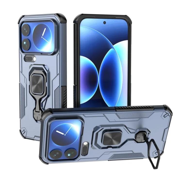 For Xiaomi 17 Pro WANLONFENG Metal Kickstand Phone Case with Screen Protector