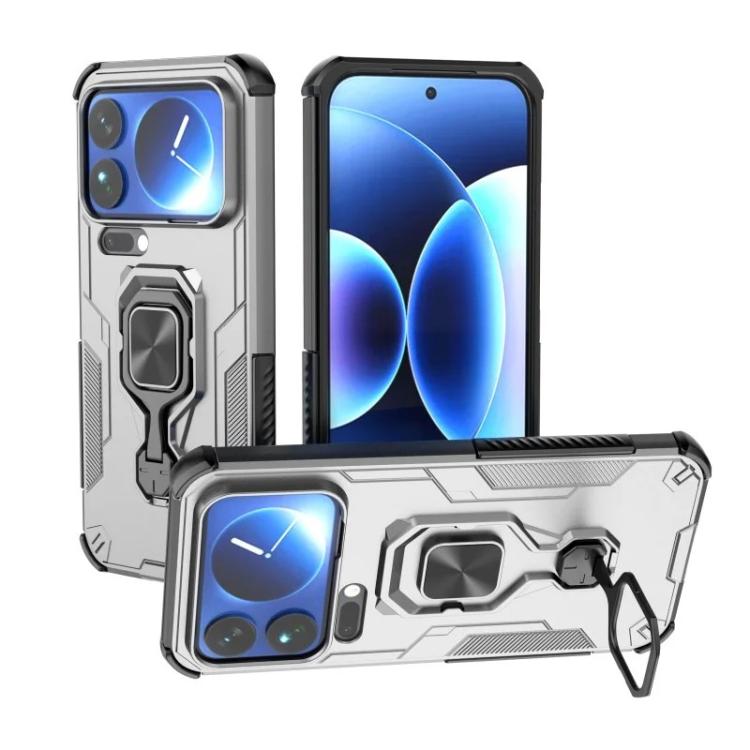 For Xiaomi 17 Pro Max WANLONFENG Metal Kickstand Phone Case with Screen Protector