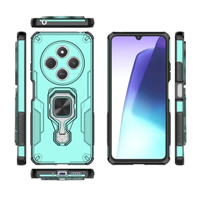 For Redmi 14C 4G / 14R 5G WANLONFENG Metal Kickstand Phone Case with Screen Protector