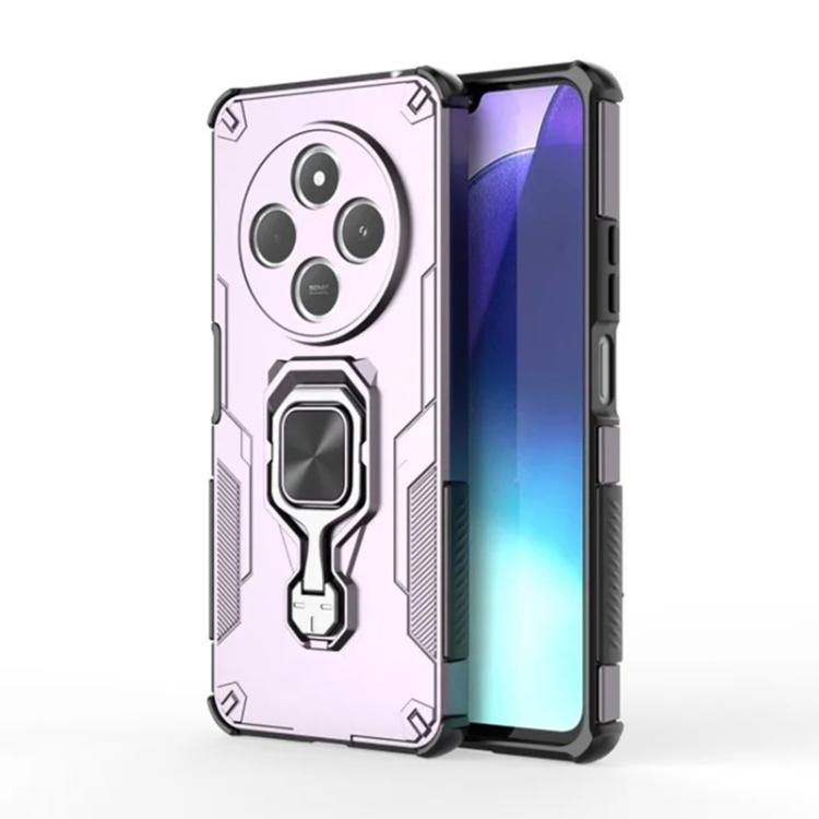 For Redmi 14C 4G / 14R 5G WANLONFENG Metal Kickstand Phone Case with Screen Protector