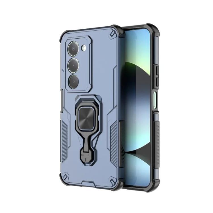 For Redmi 15 4G / 5G EU 171mm WANLONFENG Metal Kickstand Phone Case with Screen Protector