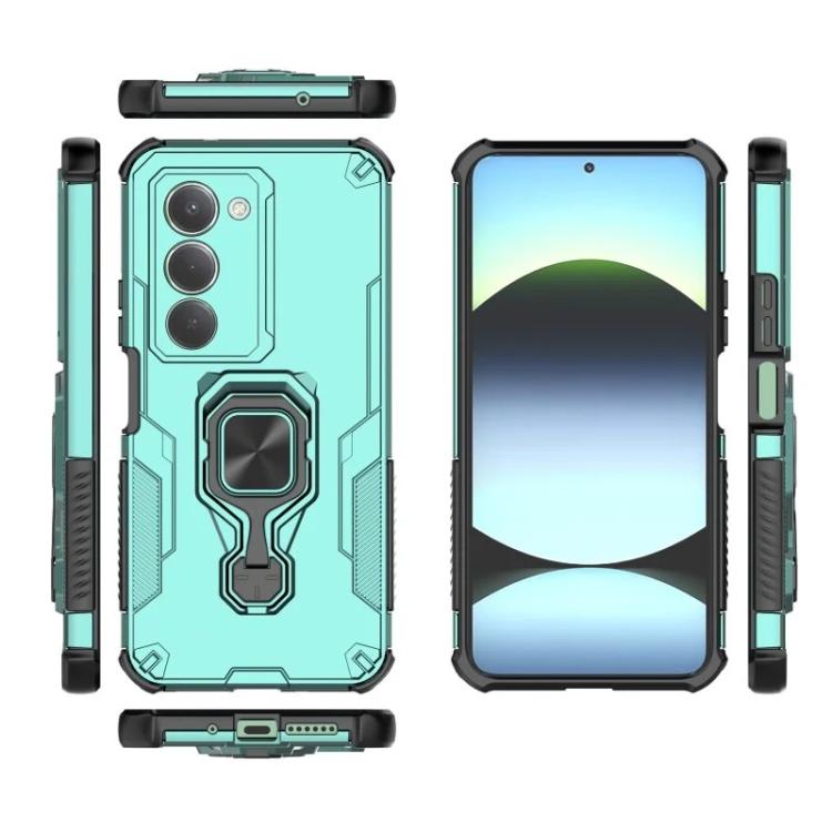 For Redmi 15 4G / 5G EU 171mm WANLONFENG Metal Kickstand Phone Case with Screen Protector