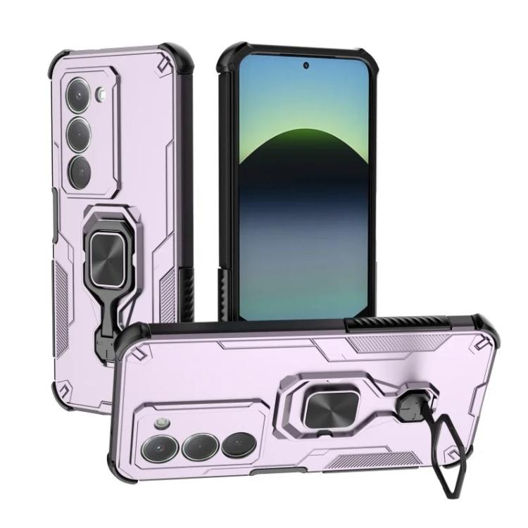 For Redmi 15 4G / 5G EU 171mm WANLONFENG Metal Kickstand Phone Case with Screen Protector