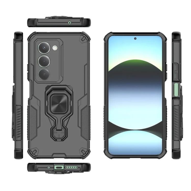 For Redmi 15 5G Global 169.5mm WANLONFENG Metal Kickstand Phone Case with Screen Protector
