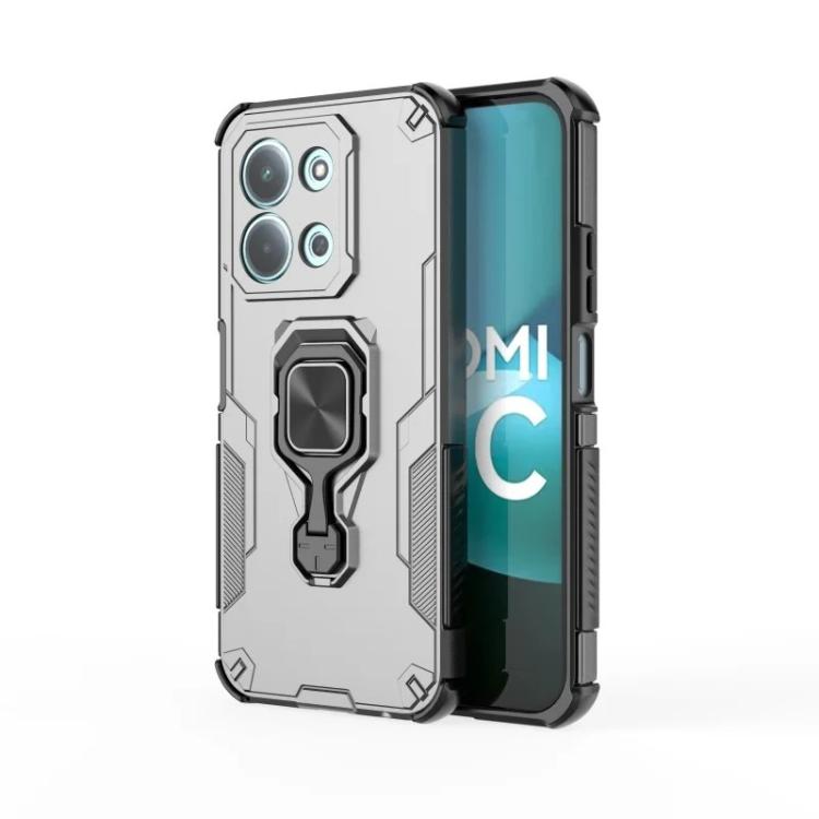 For Redmi 15C 5G / 4G EU 173mm WANLONFENG Metal Kickstand Phone Case with Screen Protector